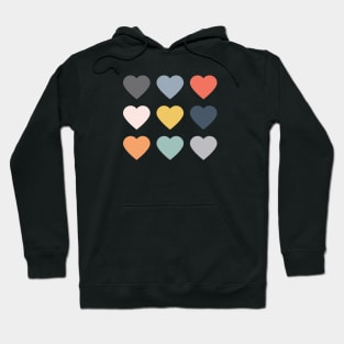 2023 Colors Hearts Pattern Hoodie